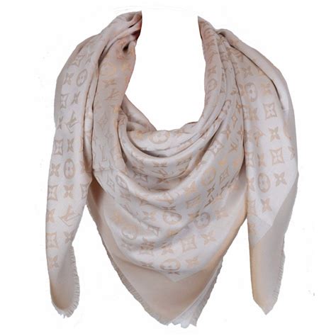 louis vuitton monogram beige scarf|louis vuitton monogram shawl.